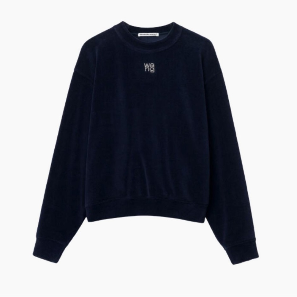 Alexander Wang black velvet pullover